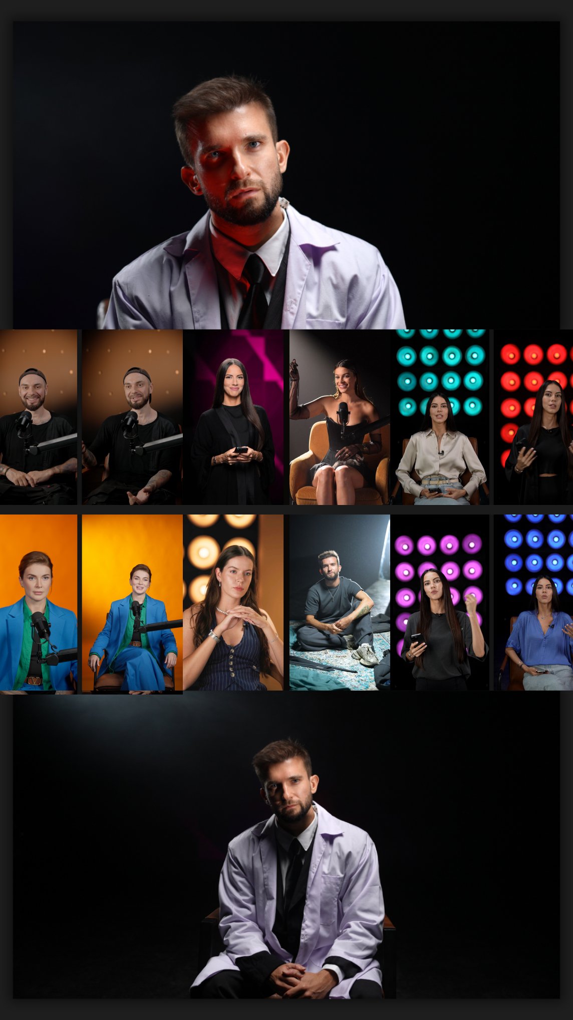 Vertical set for social media videos